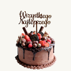 Topper na tort Wszystkiego Najlepszego