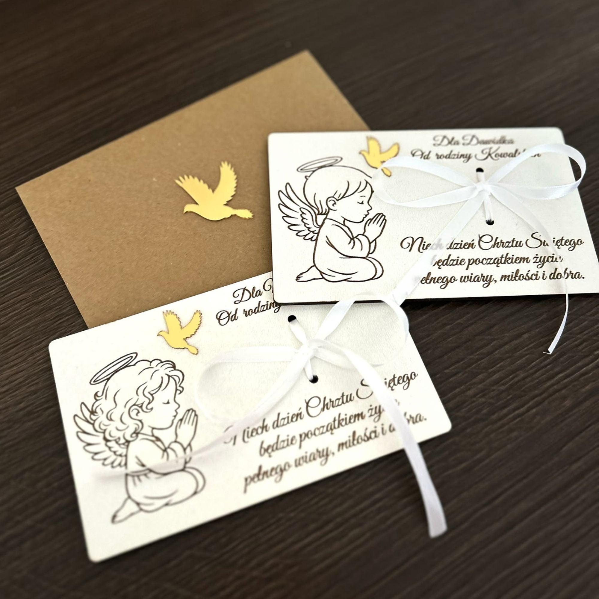 Personalizowana kartka na pieniądze-Chrzest Święty /Roczek gratis koperta