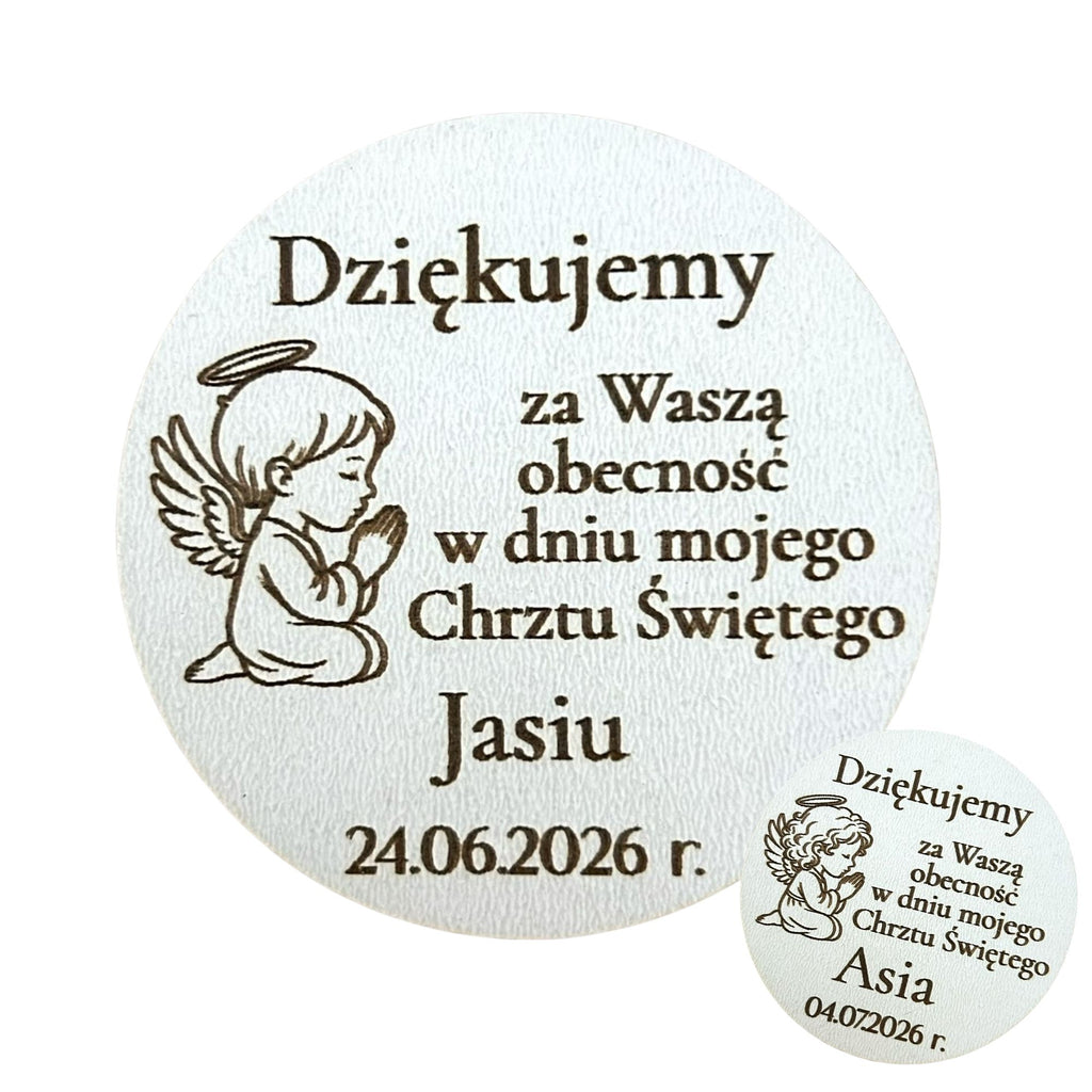 Magnes na Chrzest Święty - Podziękowanie dla Gości/Personalizacja/Prezent