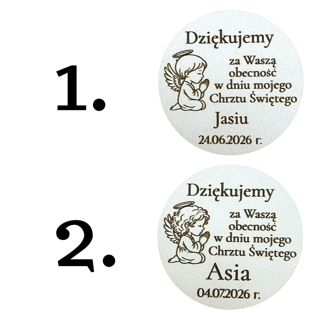 Magnes na Chrzest Święty - Podziękowanie dla Gości/Personalizacja/Prezent