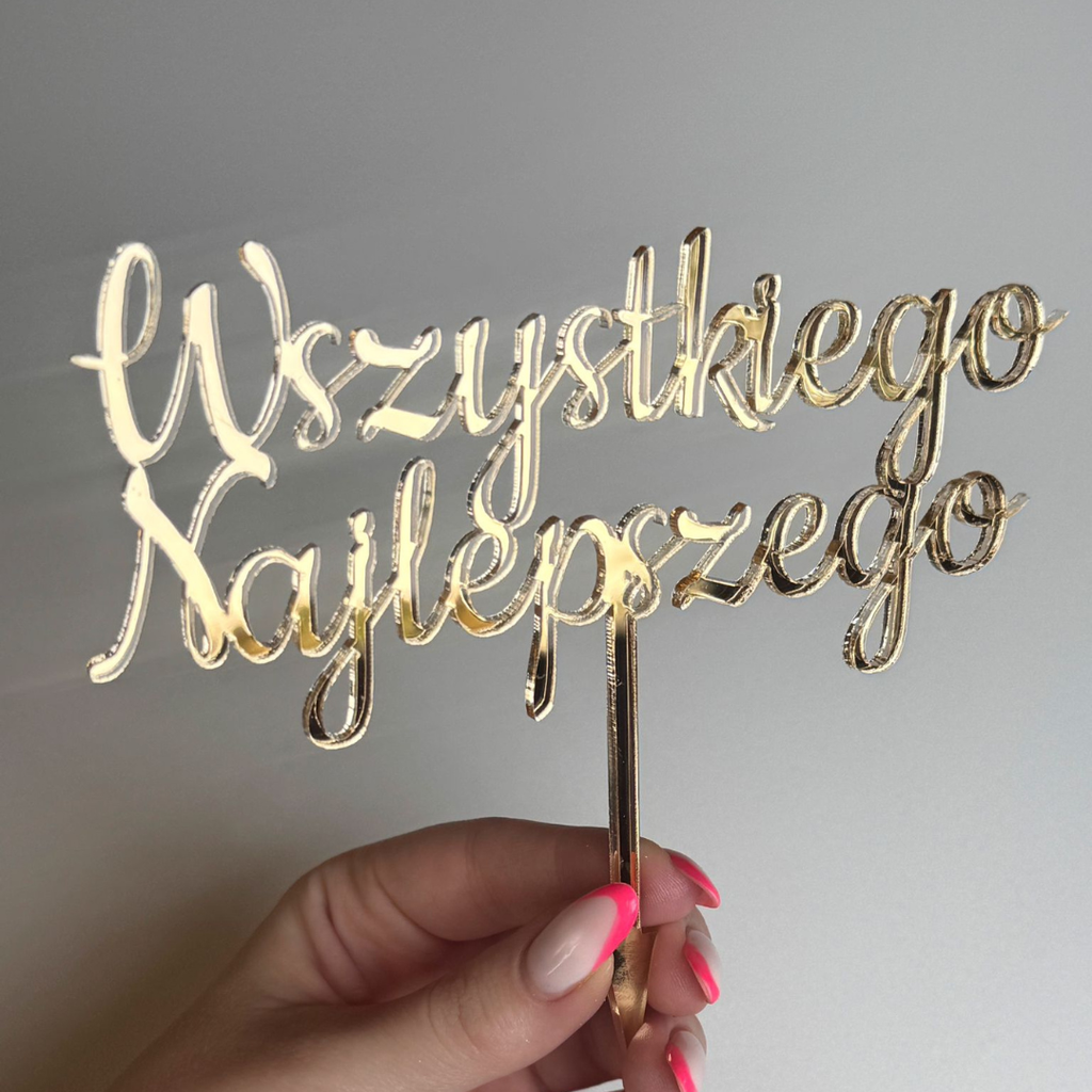 Topper na tort Wszystkiego Najlepszego