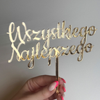 Topper na tort Wszystkiego Najlepszego