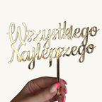 Topper na tort Wszystkiego Najlepszego