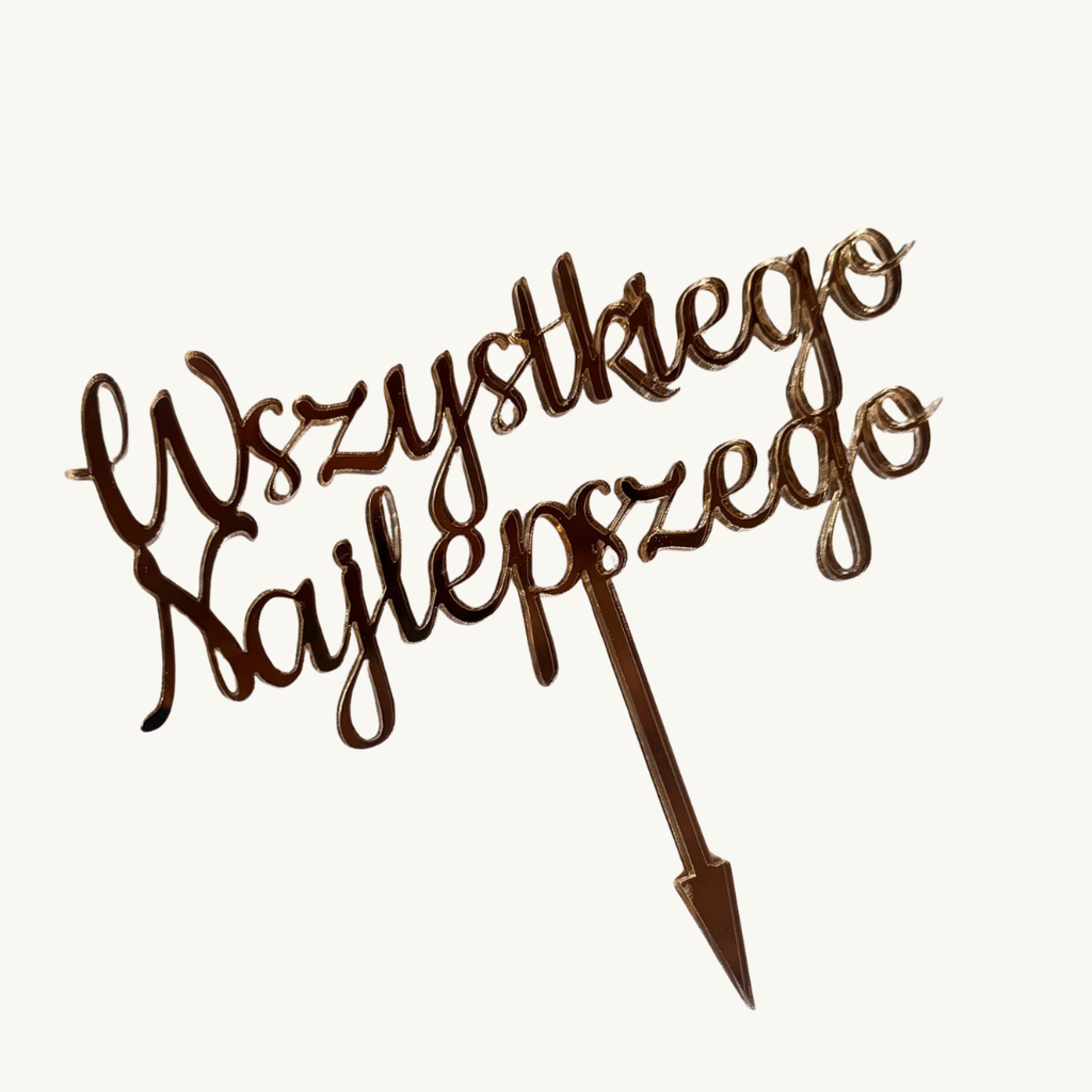 Topper na tort Wszystkiego Najlepszego