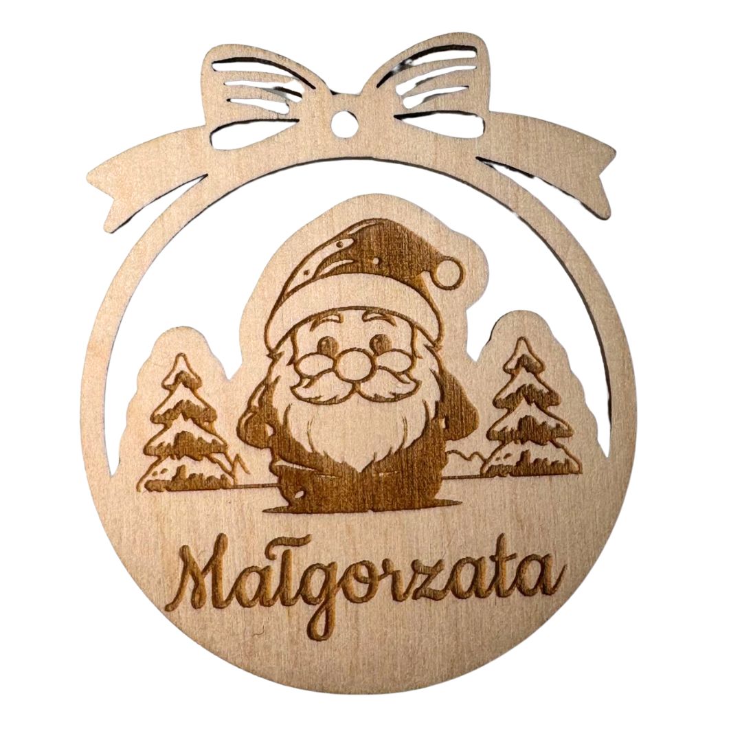 Bombka z imieniem na BOŻE NARODZENIE ŚWIĘTA MIKOŁAJA choinkę prezent 8cm