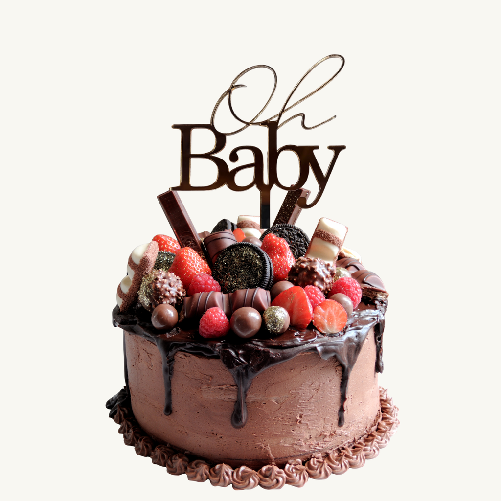 Topper na tort „Oh Baby”- Baby Shower