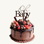 Topper na tort „Oh Baby”- Baby Shower