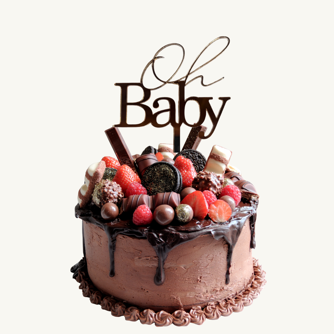Topper na tort „Oh Baby”- Baby Shower