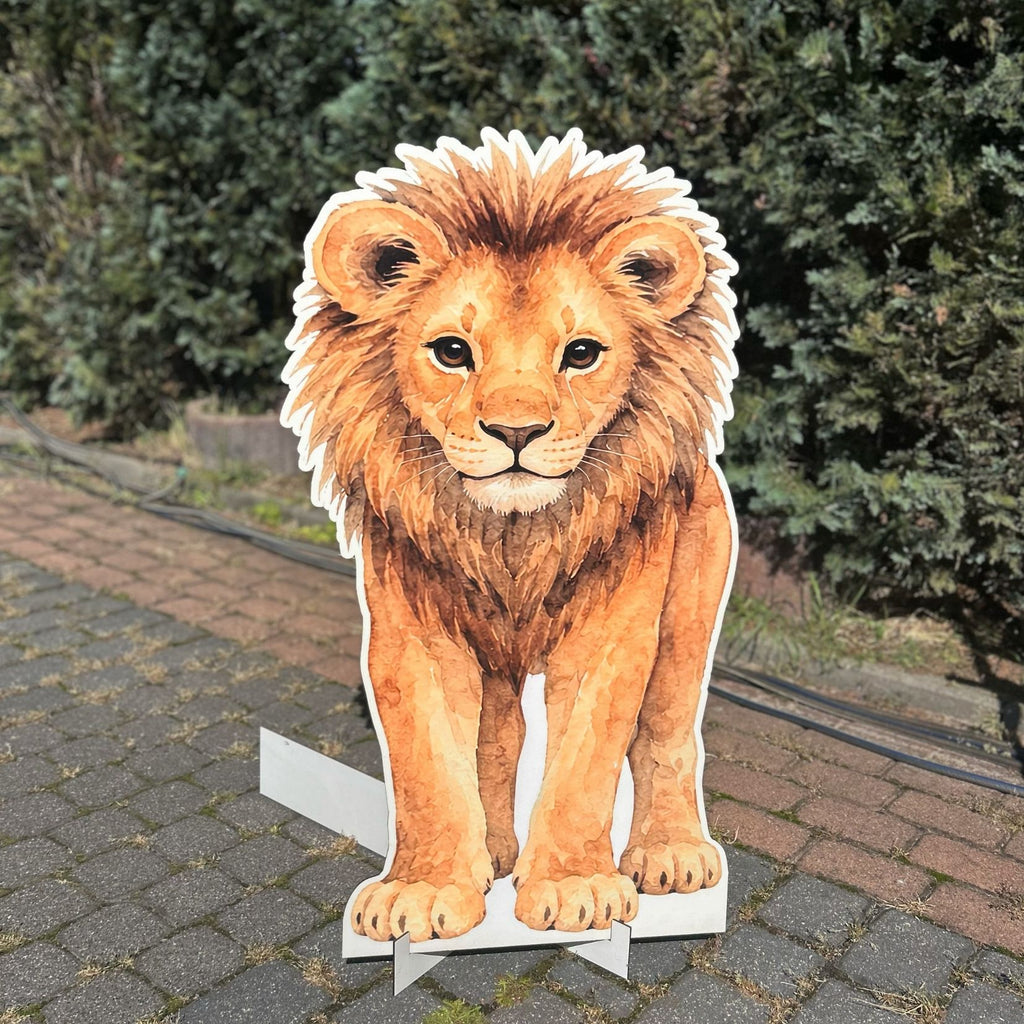 Lew dekoracja urodzinowa HDF druk UV 100x56 cm safari dla dzieci na ściankę