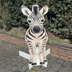 Zebra dekoracja urodzinowa HDF druk UV 100x46 cm safari dla dzieci na ściankę