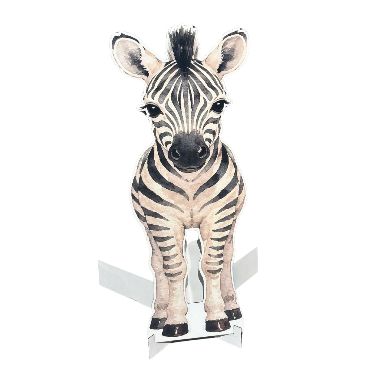 Zebra dekoracja urodzinowa HDF druk UV 100x46 cm safari dla dzieci na ściankę