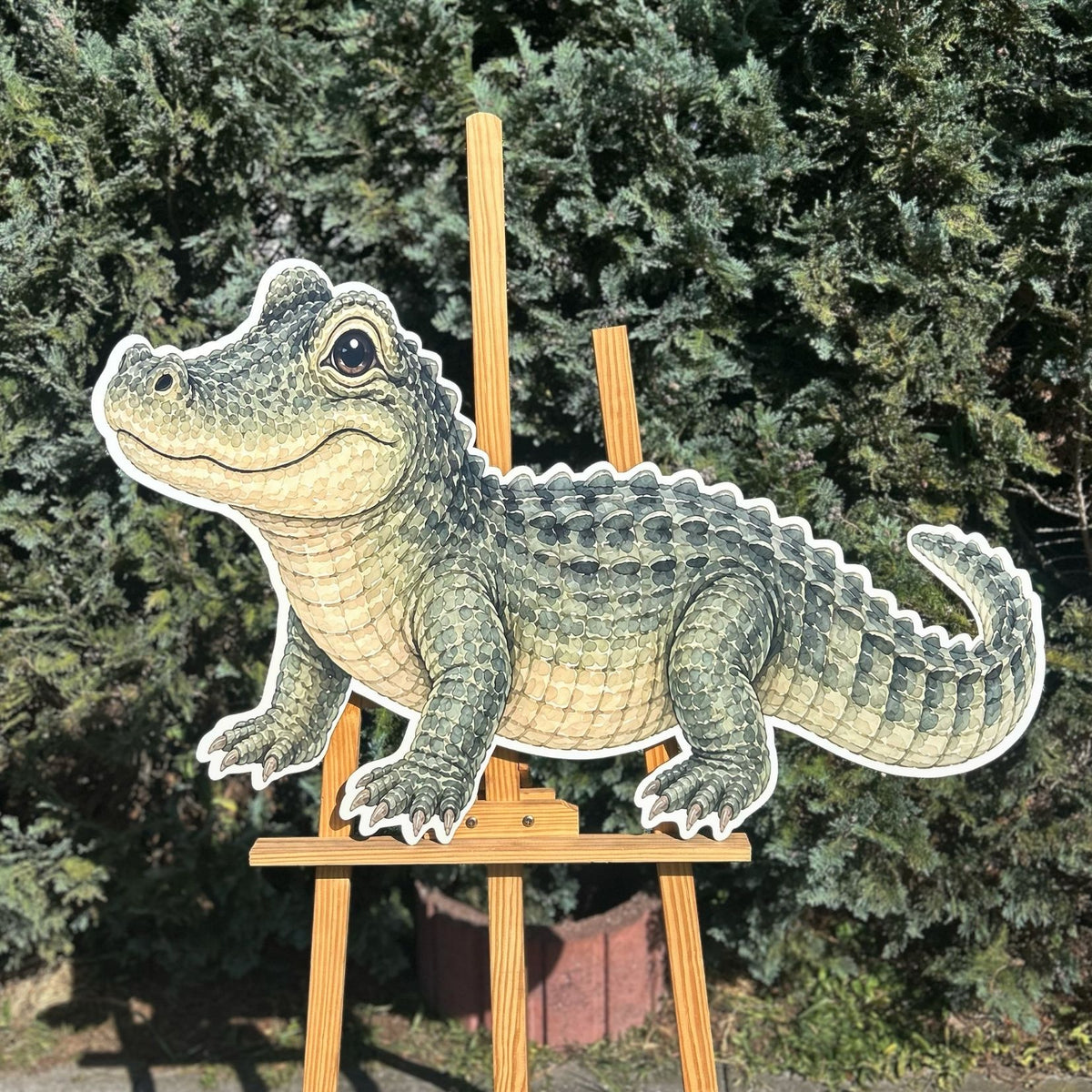 Dekoracje urodzinowe SAFARI lew zebra krokodyl HDF druk UV na ściankę