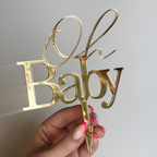 Topper na tort „Oh Baby”- Baby Shower