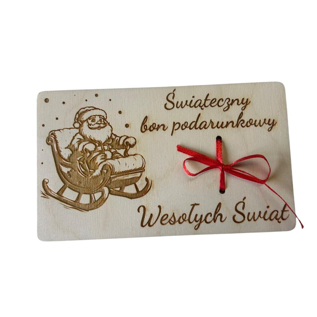 ŚWIĄTECZNY bon-voucher podarunkowy na pieniądze - Prezent na święta