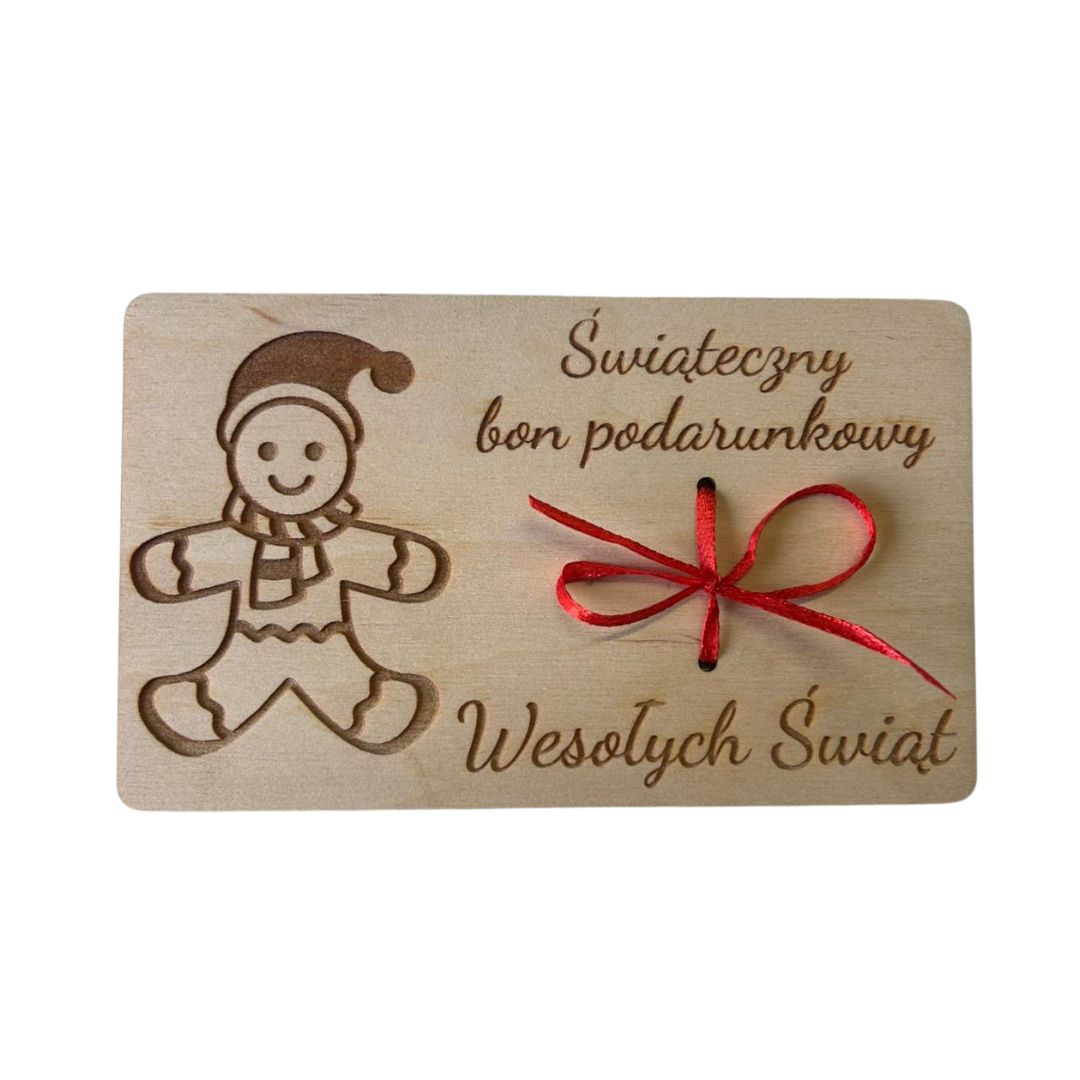 ŚWIĄTECZNY bon-voucher podarunkowy na pieniądze - Prezent na święta