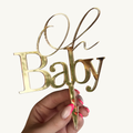 Topper na tort „Oh Baby”- Baby Shower