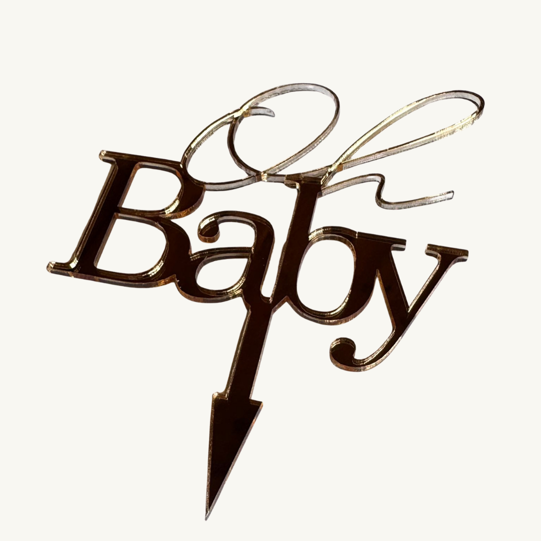 Topper na tort „Oh Baby”- Baby Shower