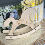Metryczka Konik drewiana - personalizowana