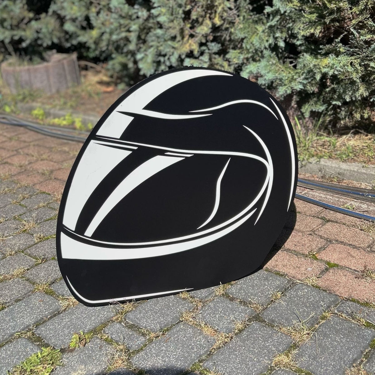 Dekoracje WYŚCIGOWE 5 elementów HDF druk UV motor kask flagi na ściankę