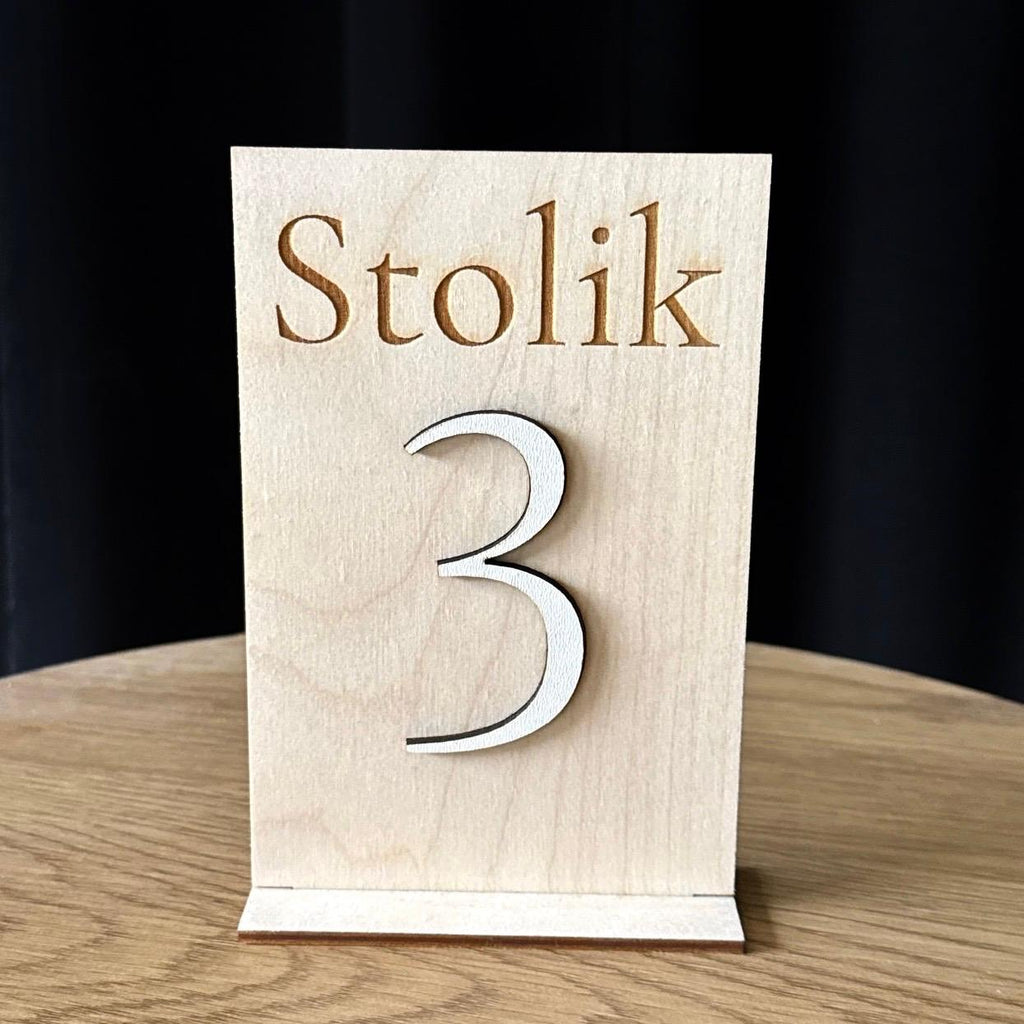 Drewniane Numerki na Stoliki