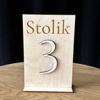 Drewniane Numerki na Stoliki