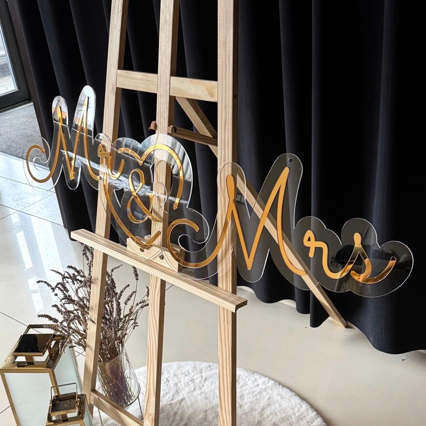 Mr&Mrs - Napis Plexi