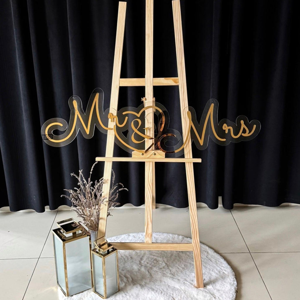 Mr&Mrs - Napis Plexi