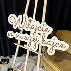 Witajcie w naszej bajce - napis drewniany
