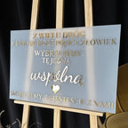 Ślubna tablica powitalna plexi