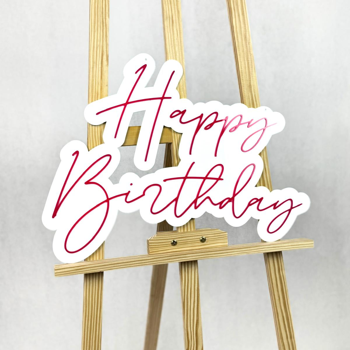 Napis Happy Birthday plexi