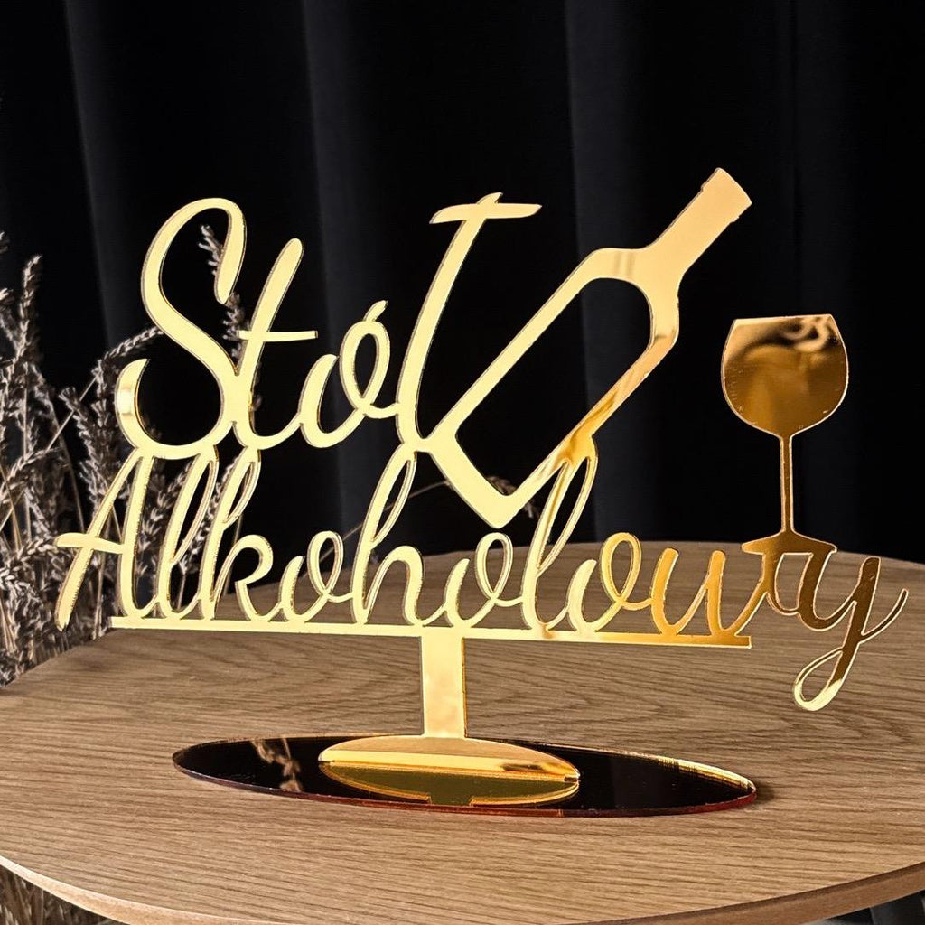 Stół Alkoholowy - Napis Plexi na stół tematyczny