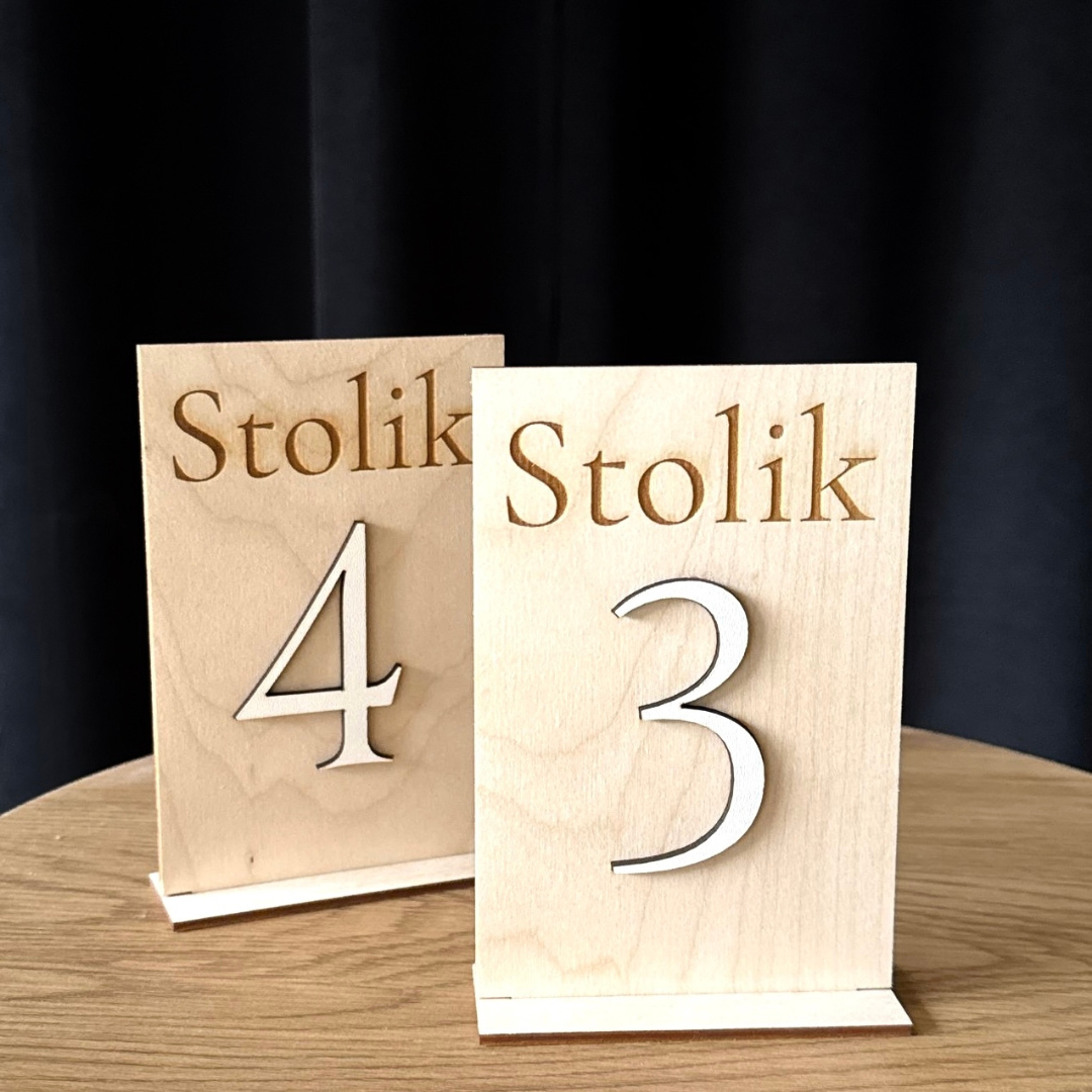 Drewniane Numerki na Stoliki