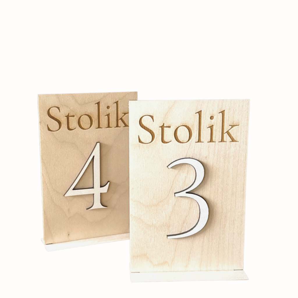 Drewniane Numerki na Stoliki