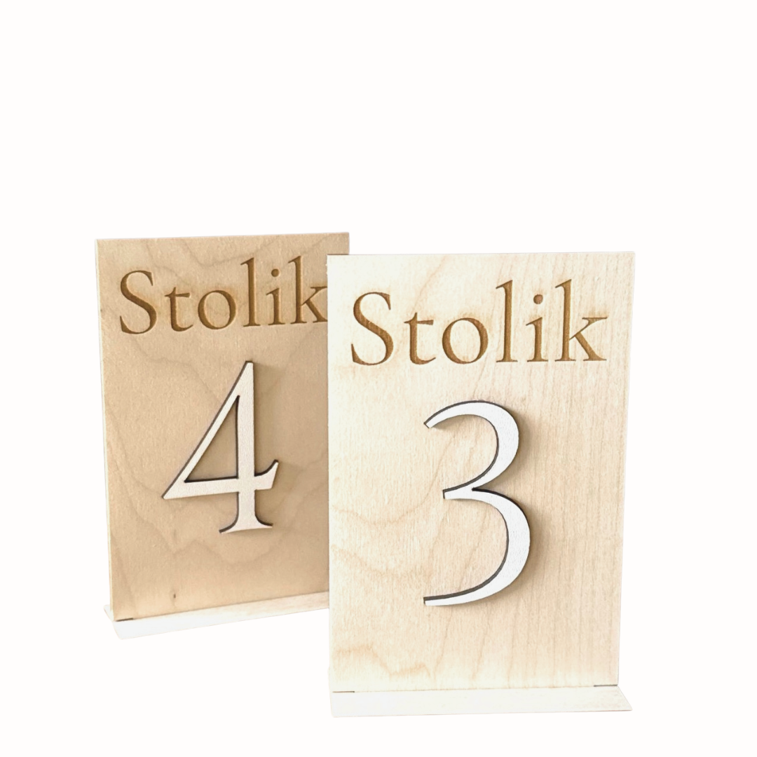 Drewniane Numerki na Stoliki